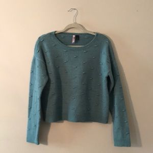 Blue crop sweater